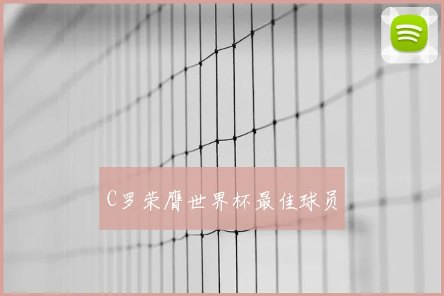 C罗荣膺世界杯最佳球员